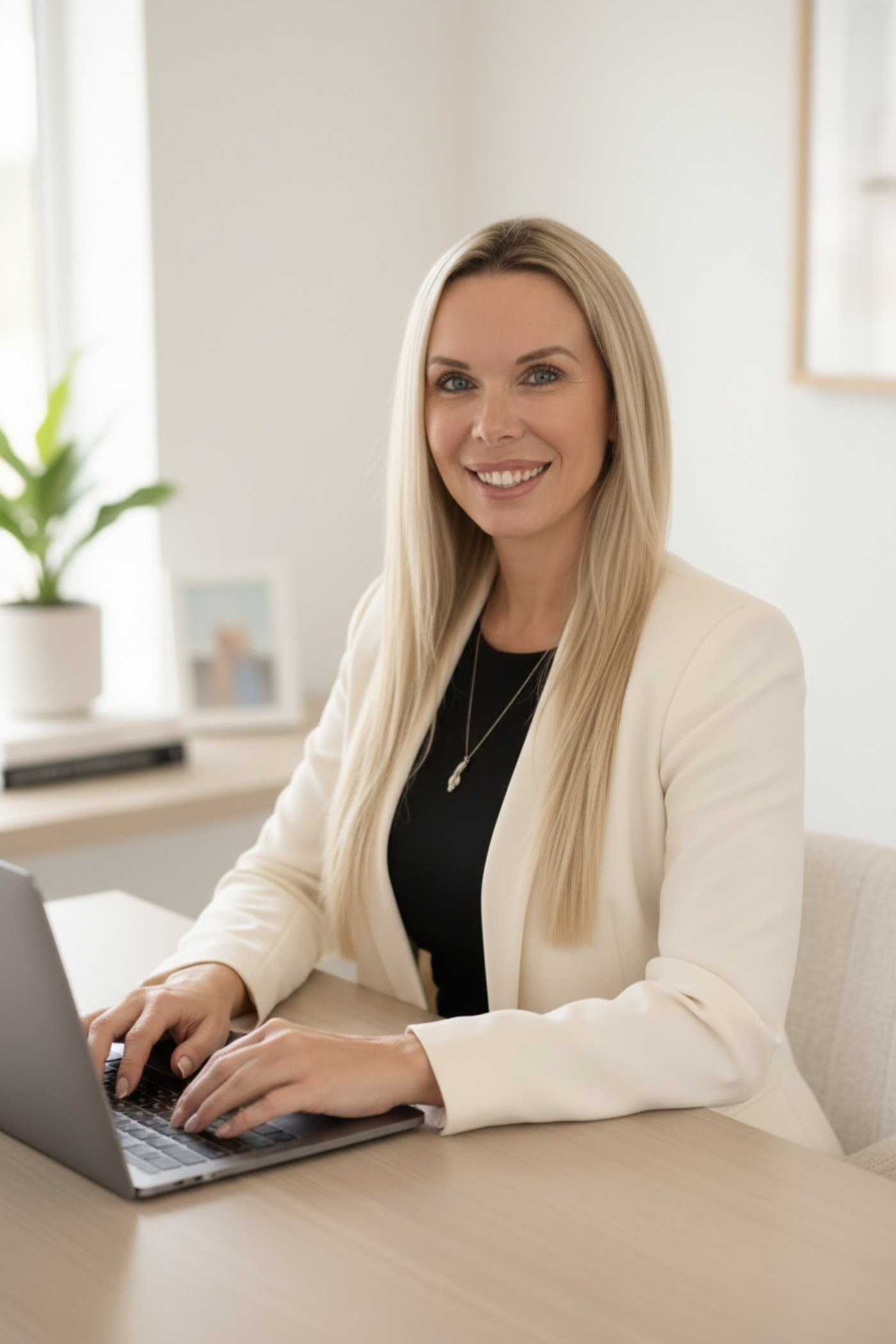 Dr. Carisa Peeples at desk